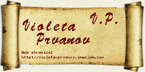 Violeta Prvanov vizit kartica